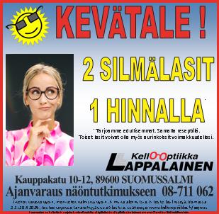 Silmälasien ostajalle Toiset silmälasit tai Aurinkolasit omalla voimakkuudella kaupanpäälle